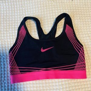 Nike Hot Pink/Black Racerback Dri-Fit XS Bra Size XS